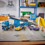 Imagine LEGO CITY CAMION TRANSPORTOR DE MASINI SPORT 60408