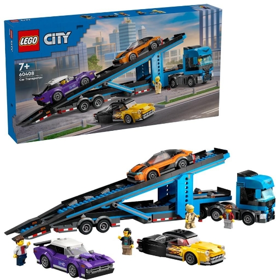 Imagine Lego City Camion transportor de mașini sport 60408