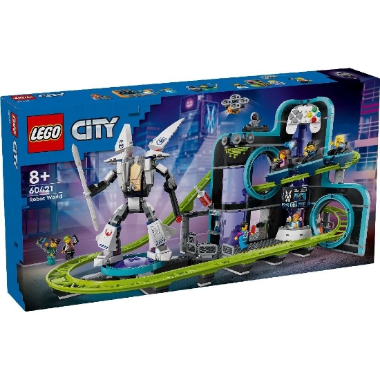 Imagine LEGO CITY PARC CU ROLLER-COASTER LUMEA ROBOTILOR 60421