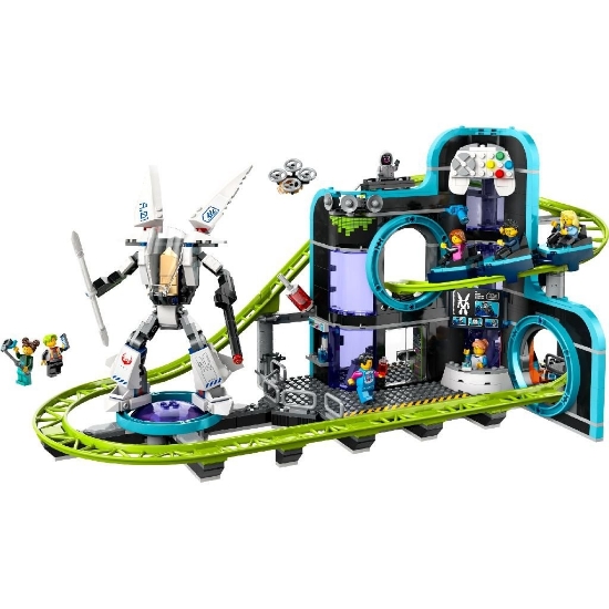 Imagine Lego City Parc cu roller-coaster Lumea Roboților 60421