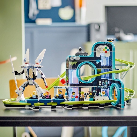Imagine Lego City Parc cu roller-coaster Lumea Roboților 60421