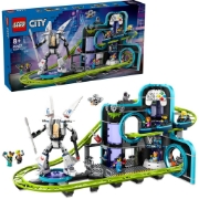Imagine LEGO CITY PARC CU ROLLER-COASTER LUMEA ROBOTILOR 60421