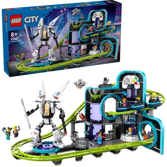 Imagine Lego City Parc cu roller-coaster Lumea Roboților 60421