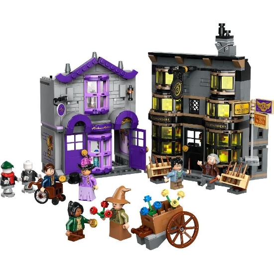 Imagine LEGO Harry Potter™ Ollivander și Magazinul de haine al lui Madam Malkin 76439