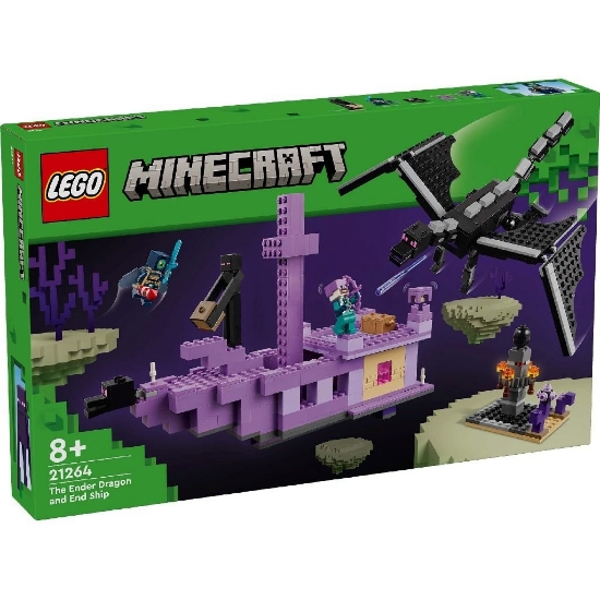 Imagine LEGO MINECRAFT DRAGON ENDER SI CORABIA DIN END 21264