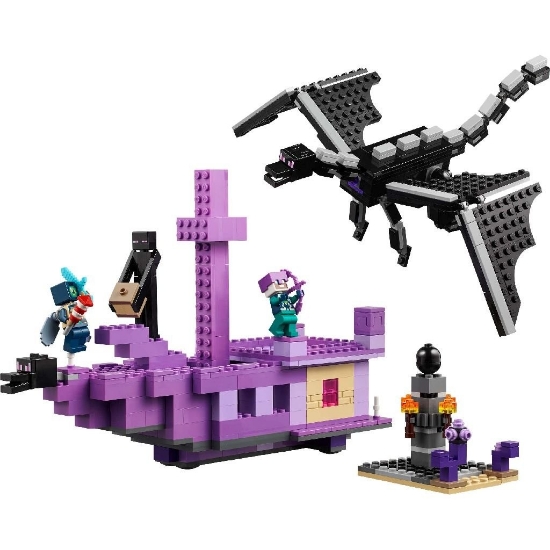 Imagine LEGO Minecraft Dragon Ender și Corabia din End 21264