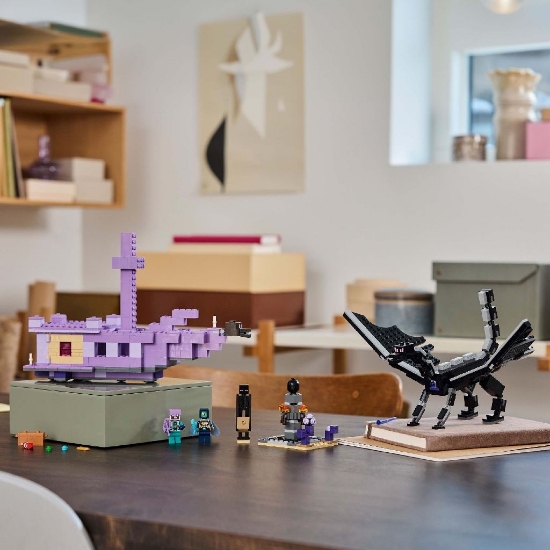 Imagine LEGO Minecraft Dragon Ender și Corabia din End 21264