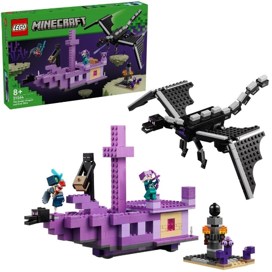 Imagine LEGO Minecraft Dragon Ender și Corabia din End 21264