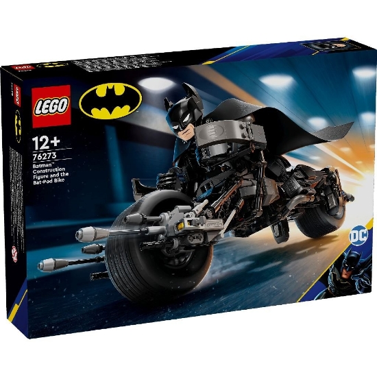 Imagine LEGO SUPER HEROES FIGURINA DE CONSTRUCTIE BATMAN SI MOTOCICLETA BAT-POD 76273