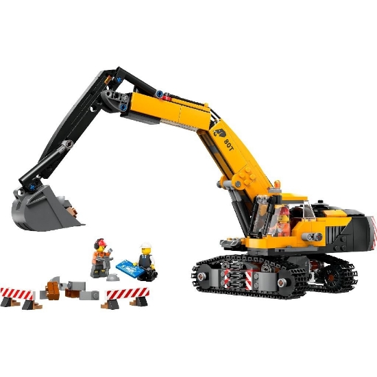 Imagine Lego City Excavator galben de construcții 60420