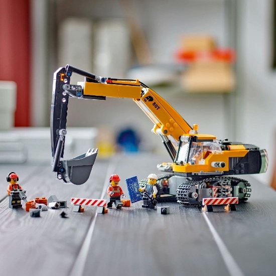 Imagine Lego City Excavator galben de construcții 60420