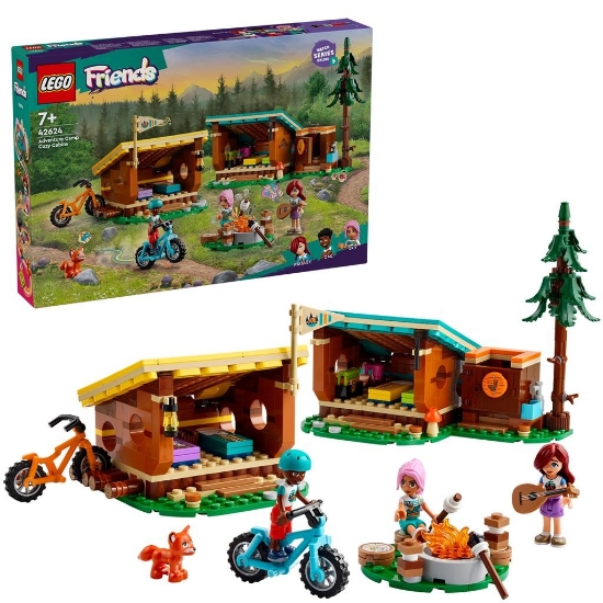 Imagine Lego Friends cabane confortabile în tabăra de aventuri 42624