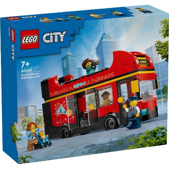 Imagine LEGO CITY AUTOBUZ TURISTIC ROSU CU ETAJ 60407