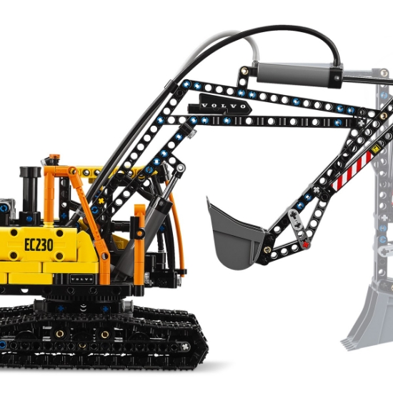 Imagine Lego Technic Camionul FMX și excavatorul electric EC230 de la Volvo 42175