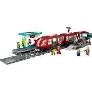 Imagine LEGO CITY TRAINS STATIE SI TRAMVAI IN CENTRUL ORASULUI 60423 