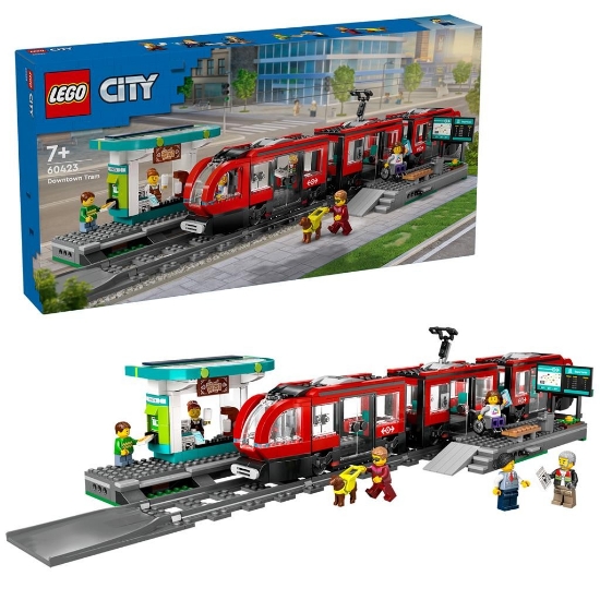 Imagine Lego City Trains Stație și Tramvai în Centrul Orașului 60423