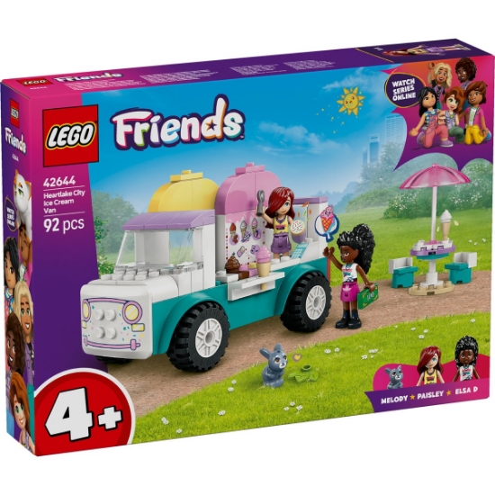 Imagine LEGO FRIENDS FURGONETA DE INGHETATA IN ORASUL HEARTLAKE 42644