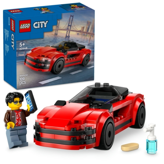 Imagine Lego City Mașina sport roșie 60448