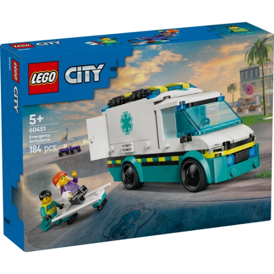 Imagine Lego City Ambulanța de urgențe 60451