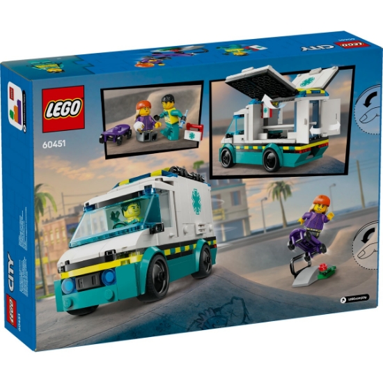 Imagine Lego City Ambulanța de urgențe 60451