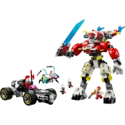 Imagine LEGO DREAMZzz Robotul tigru al lui Cooper și mașina hot rod a lui Zero 71497