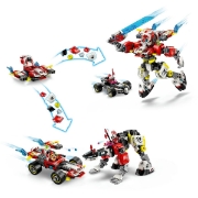 Imagine LEGO DREAMZzz Robotul tigru al lui Cooper și mașina hot rod a lui Zero 71497