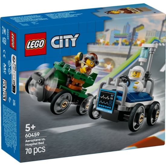 Imagine LEGO CITY PACHET DE CURSE AVION VS. PAT DE SPITAL 60459