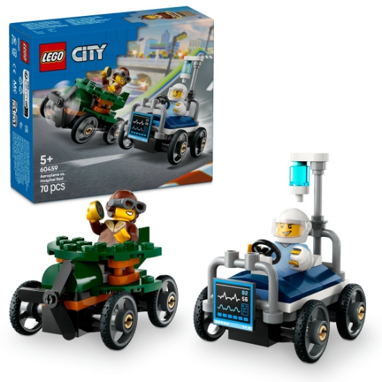 Imagine Lego City Pachet de curse Avion vs. Pat de spital 60459
