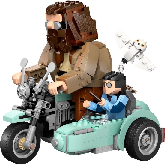 Imagine LEGO Harry Potter™ Hagrid și Harry pe motocicletă 76443