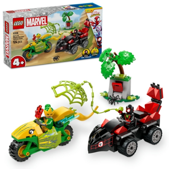 Imagine Lego Spidey Spin și Electro în Dino-vehicule 11198
