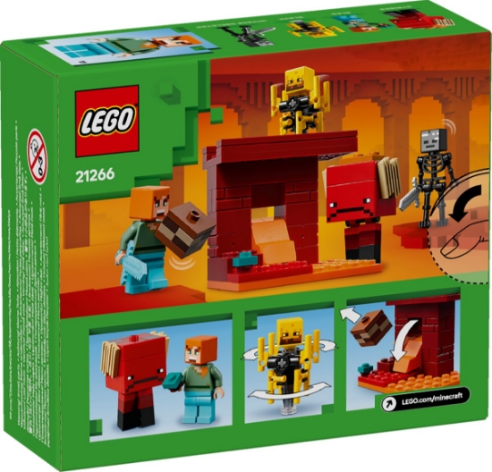 Imagine LEGO Minecraft Bătălie deasupra lavei în Nether 21266