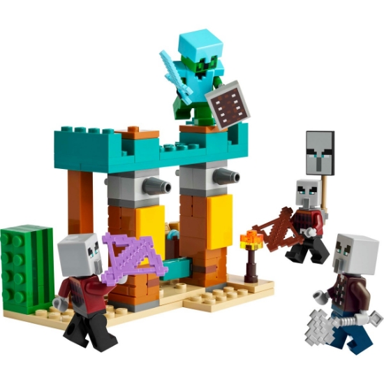 Imagine LEGO Minecraft Patrula Illager în Deșert 21267