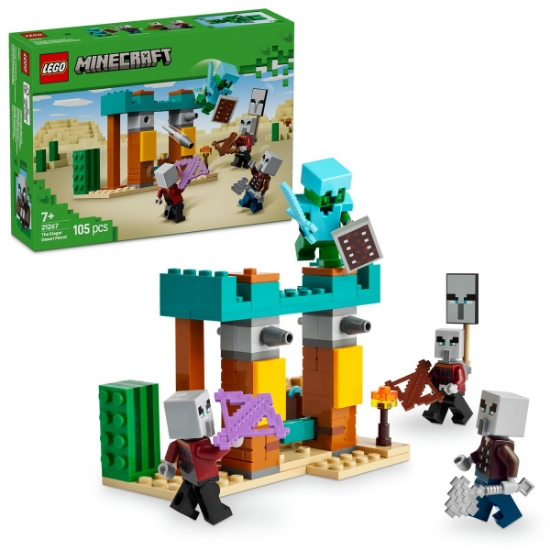 Imagine LEGO Minecraft Patrula Illager în Deșert 21267