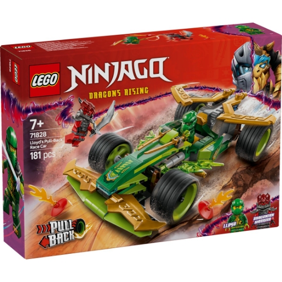 Imagine LEGO NINJAGO MASINA DE CURSE PULL-BACK A LUI LLOYD 71828
