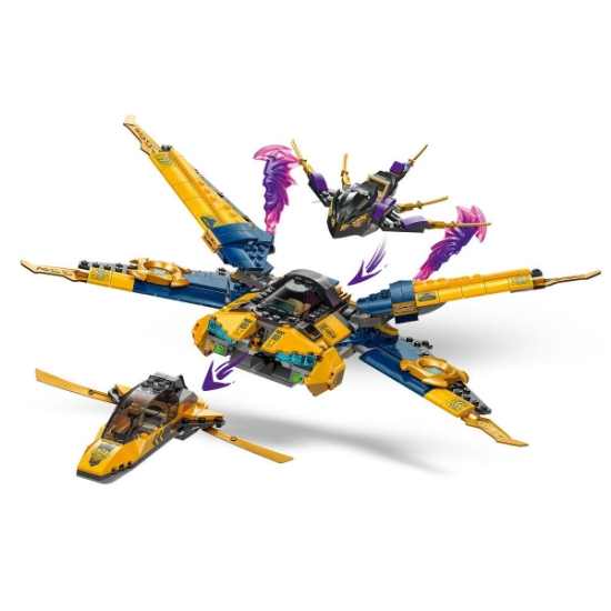 Imagine Lego Ninjago Superavionul cu reacție al lui Ras și Arin 71833