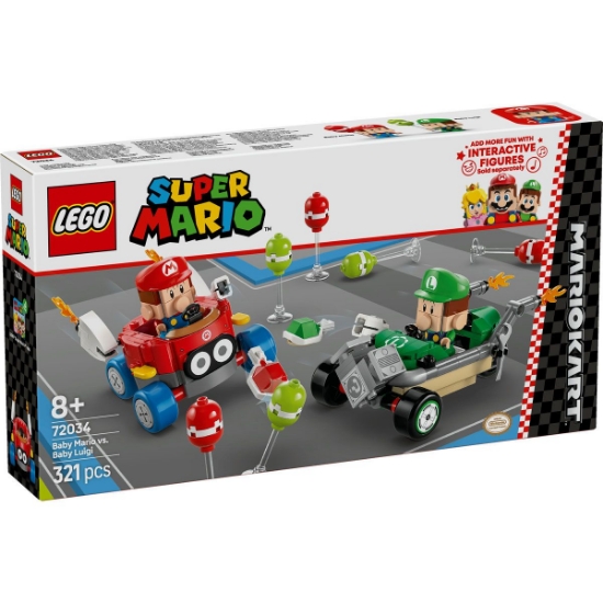 Imagine LEGO SUPER MARIO MARIO KART BABY MARIO SI BABY LUIGI 72034