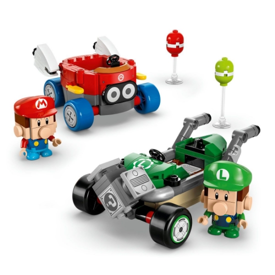 Imagine LEGO Super Mario Mario Kart Baby Mario și Baby Luigi 72034