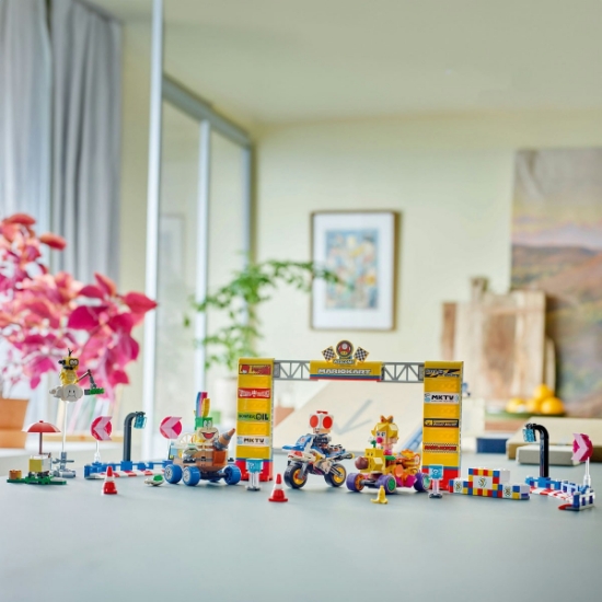 Imagine LEGO Super Mario Mario Kart Set Baby Peach și Grand Prix 72036