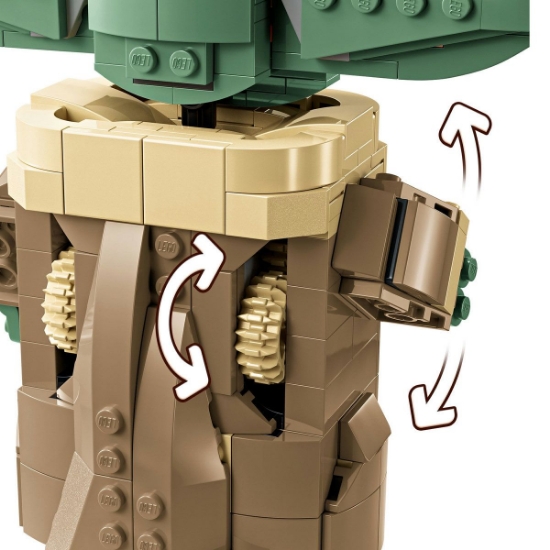 Imagine Lego Star Wars TM Grogu cu landoul planor 75403