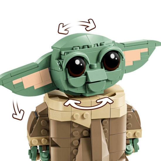 Imagine Lego Star Wars TM Grogu cu landoul planor 75403