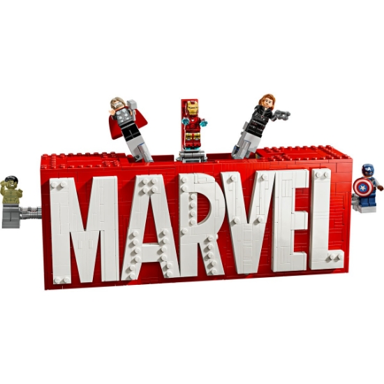 Imagine Lego Super Heroes Sigla și minifigurine Marvel 76313