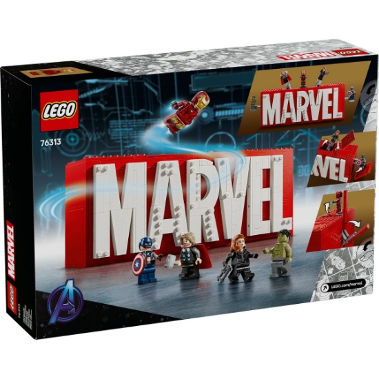 Imagine Lego Super Heroes Sigla și minifigurine Marvel 76313