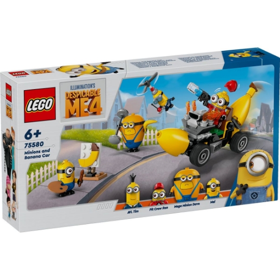 Imagine LEGO DESPICABLE ME4 MINIONII SI MASINA BANANA 75580