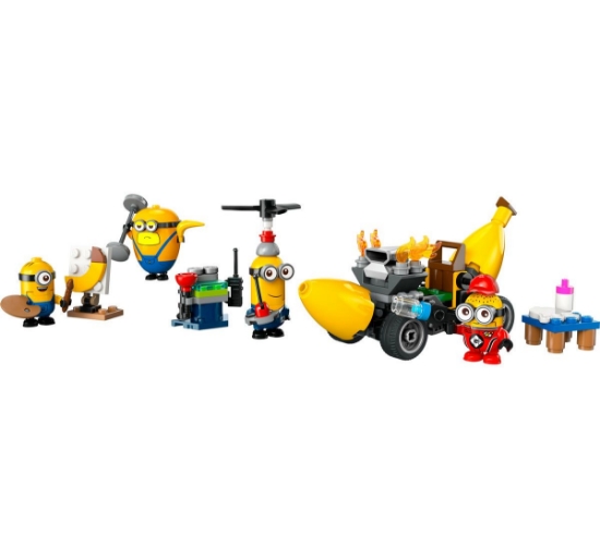 Imagine LEGO Despicable Me4 Minionii și mașina banană 75580