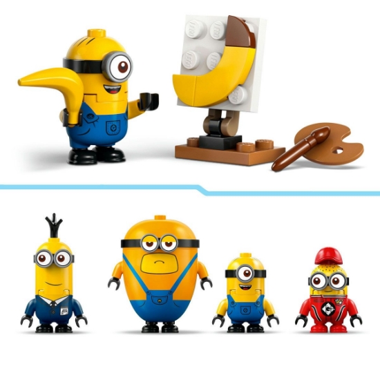 Imagine LEGO Despicable Me4 Minionii și mașina banană 75580