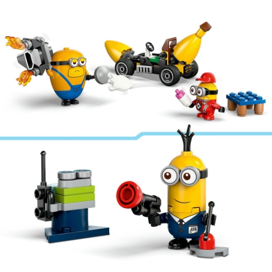Imagine LEGO Despicable Me4 Minionii și mașina banană 75580
