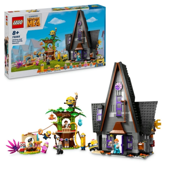 Imagine LEGO Despicable Me4 Reședința de familie a lui Gru și a minionilor 75583