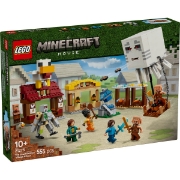 Imagine LEGO Minecraft Atacul baloanelor Ghast asupra satului 21273