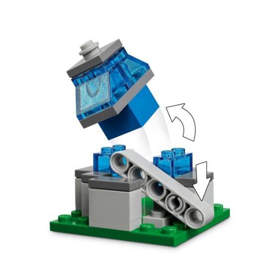 Imagine LEGO Minecraft Atacul baloanelor Ghast asupra satului 21273