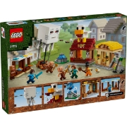Imagine LEGO Minecraft Atacul baloanelor Ghast asupra satului 21273